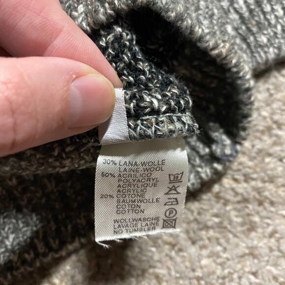 VTG Monello Sweater Mens XL Shawl Wool Geometric Patchwork Color Block Menswear - Picture 3 of 7